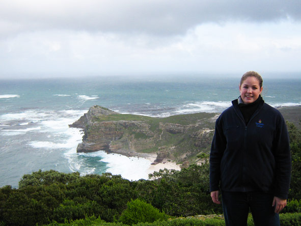 Shelley Hess - visiting impressive Cape Point on a wintery afternoon